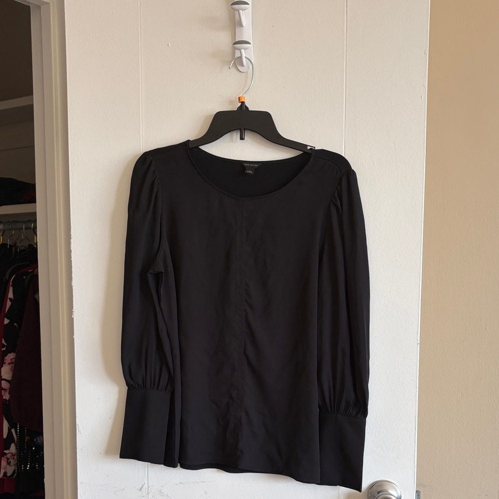 Ann Taylor Classic Black Blouse